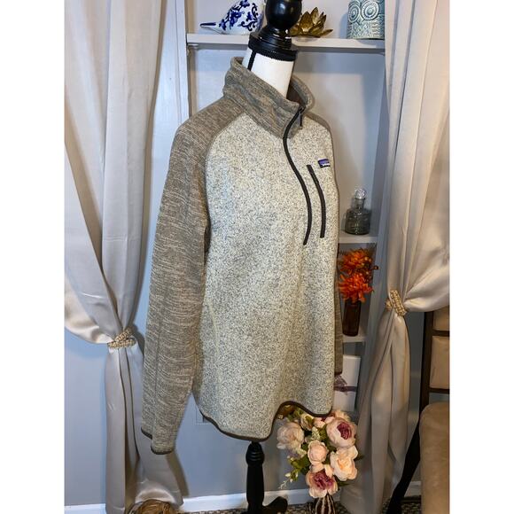 Patagonia Men’s Large Brown Long Sleeve Quarter Zip Sweater GUC Work Wear Top - Picture 11 of 12